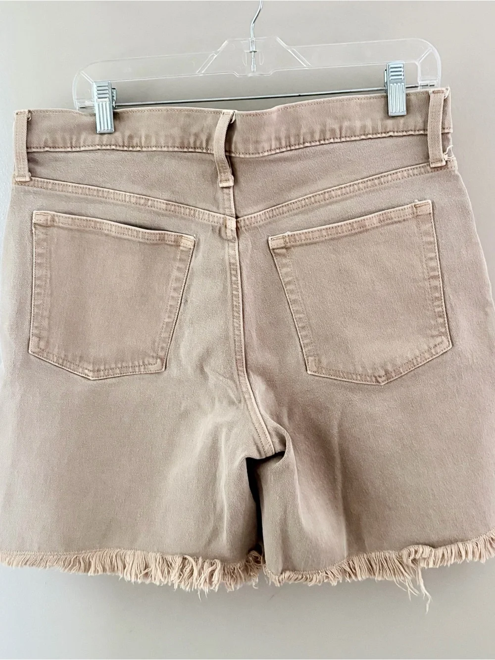 GAP Cheeky Midi Short High Rise Tan Denim Shorts Size 31 / 12R